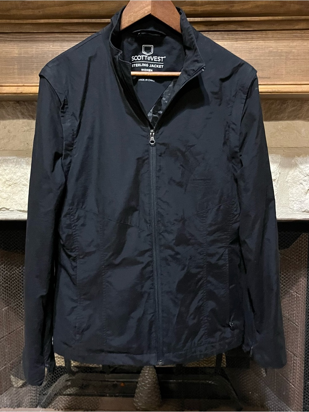 SCOTTeVEST Women’s Sterling Travel Jacket Black Convertible Vest XL - Picture 2 of 9